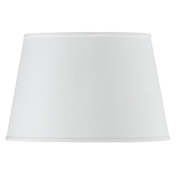 Cal Lighting 27.3" Empire Rolled Trim Durable Fabric Lamp Shade in White
