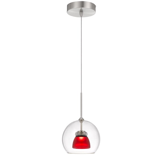 Cal Lighting Integrated dimmable LED double glass mini pendant light. 6W, 450 lumen, 3000K