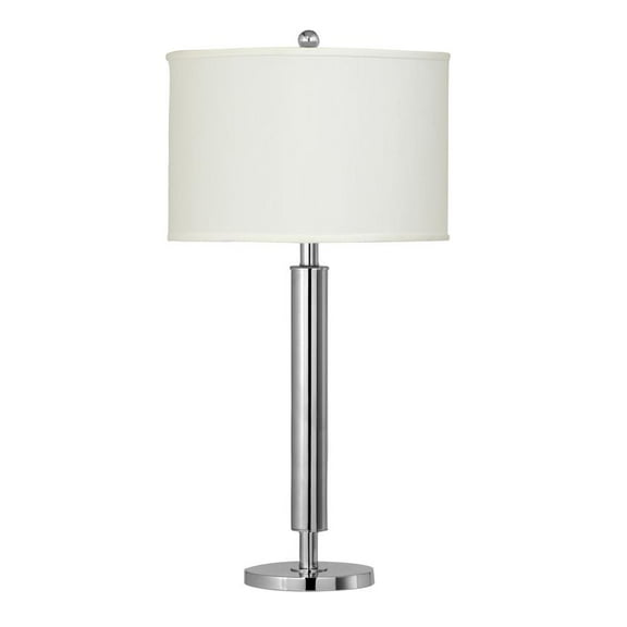 Cal Lighting Hotel 15" Transitional Metal Table Lamp in Chrome