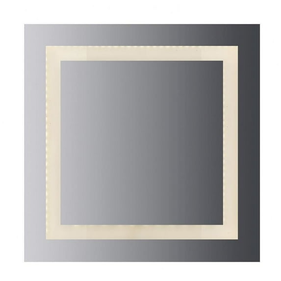 Cal Lighting LED Lighted Mirror inset Style Frosted Glass. 36"H X 36"W. CRI: 80