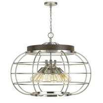Cal Lighting Liberty Metal Chandelier (Edison Bulbs Not Included)