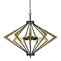 Malounta 60W X 9 Metal Chandelier (Edison Bulbs Not Included)