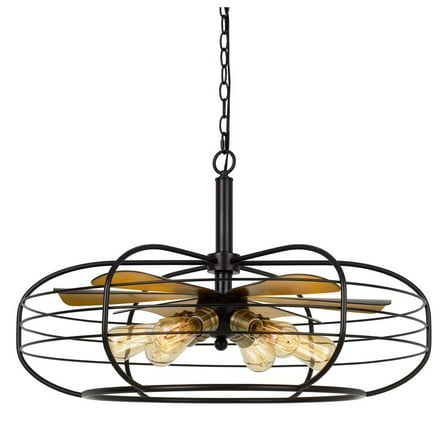 Cal Lighting Margo 60W X 6 Metal Chandelier (Edison Bulbs Not Included)