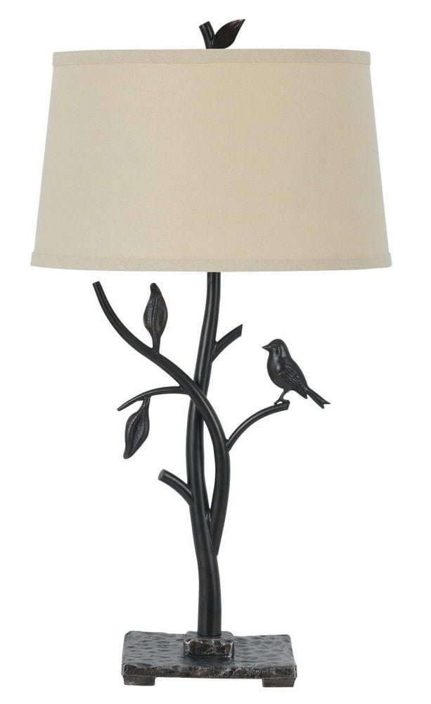 Medora Black Iron 29" Table Lamp with Bird Design