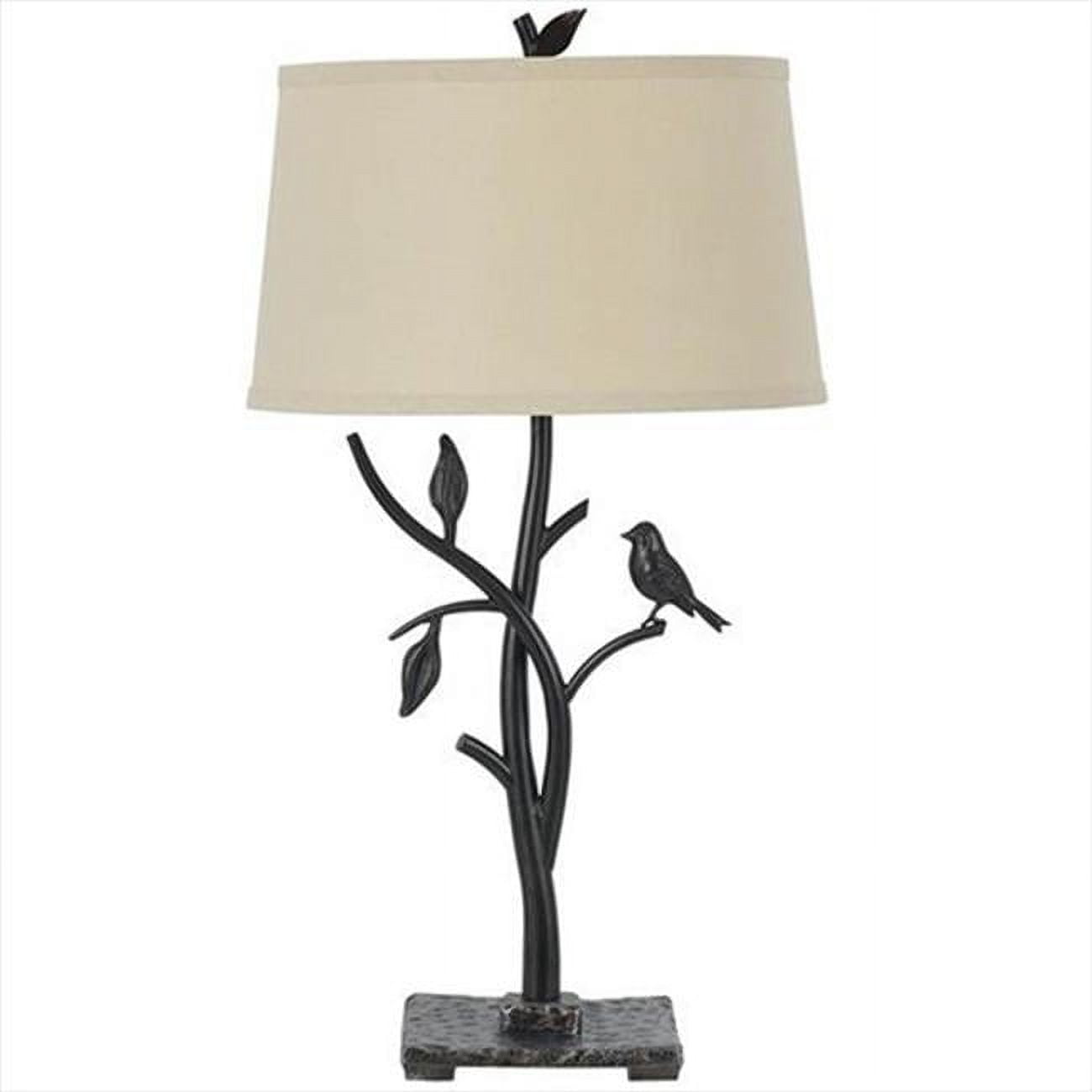 Medora Black Iron 29" Table Lamp with Bird Design