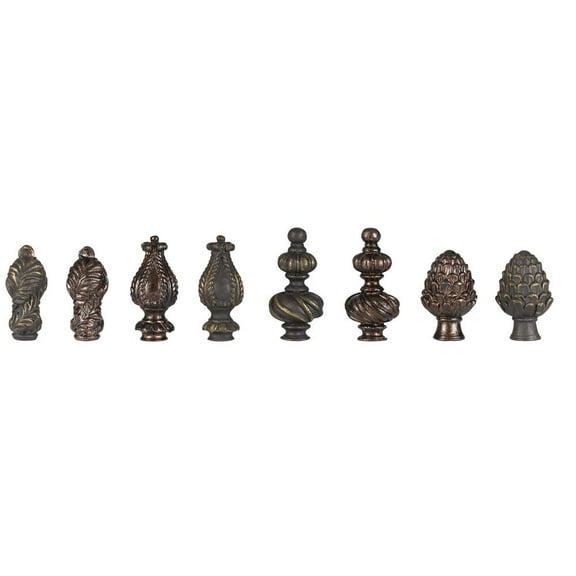 Cal Lighting 2.5" Metal Cast Finial in Dark Bronze Finish