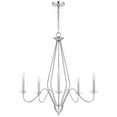 thumbnail image 1 of Cal Lighting Norwich 5-Light Diamond Shaped Metal Chandelier in Chrome, 1 of 5
