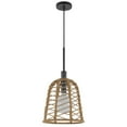 thumbnail image 1 of Cal Lighting Parkton 60W Metal Pendant With Burlap Roped Shade, 1 of 6
