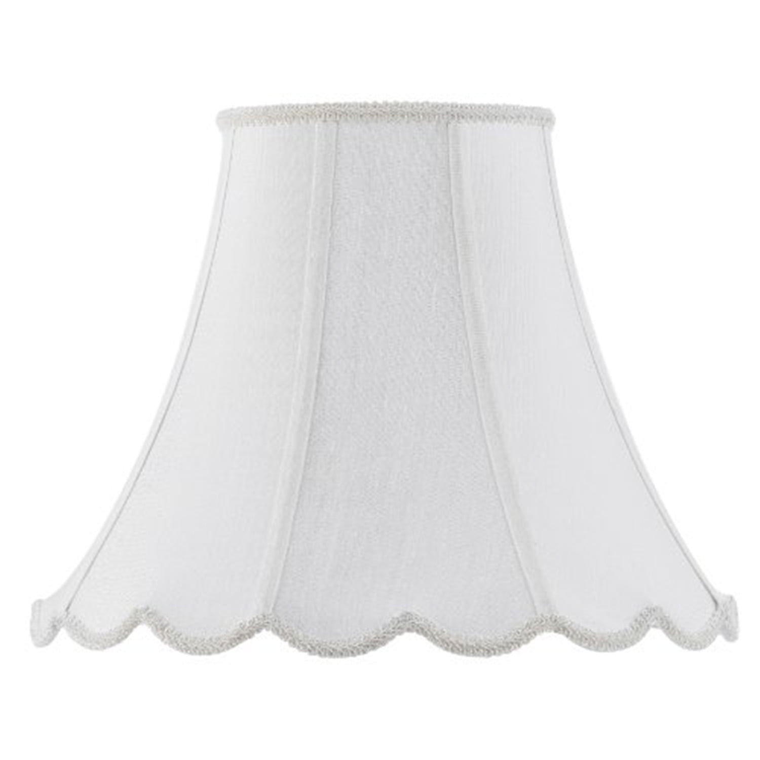 Cal Lighting Piped 13 Fabric Lamp Shade with Spider Type in White Walmart