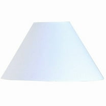 Cal Lighting Coolie 19.8" Rolled Trim Durable Fabric Lamp Shade in Off White