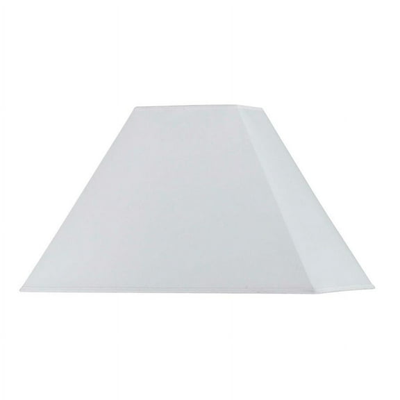 Cal Lighting 10.5" Modern Rolled Trim Hardback Fabric Lamp Shade in White