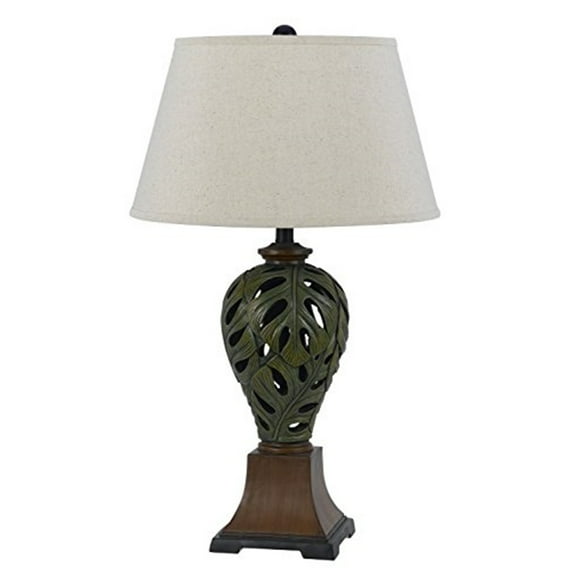 Cal Lighting Resin Table Lamp in Seaweed Green