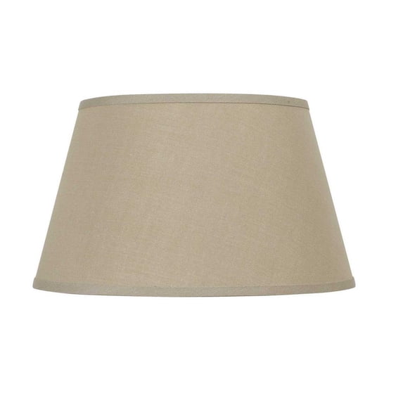 Cal Lighting 8114 Shades 12x16" Round Linen Fabric Lamp Shade in Khaki Tan