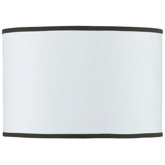 Cal Lighting SH-7115 10 in. Drum Hardback Fabric Shade with Trims