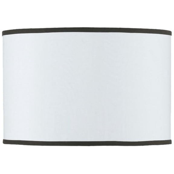 Cal Lighting SH-7115 10 in. Drum Hardback Fabric Shade with Trims