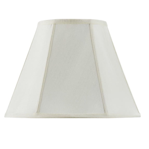 13" Tall Eggshell Fabric Shade-Color:Eggshell,Finish:Eggshell,Style:Lifestyle,Wattage:N/A