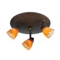 thumbnail image 1 of Cal Lighting SL-954-3RRUYELS Track Lighting, Yellow Art Glass & Rust, 1 of 4