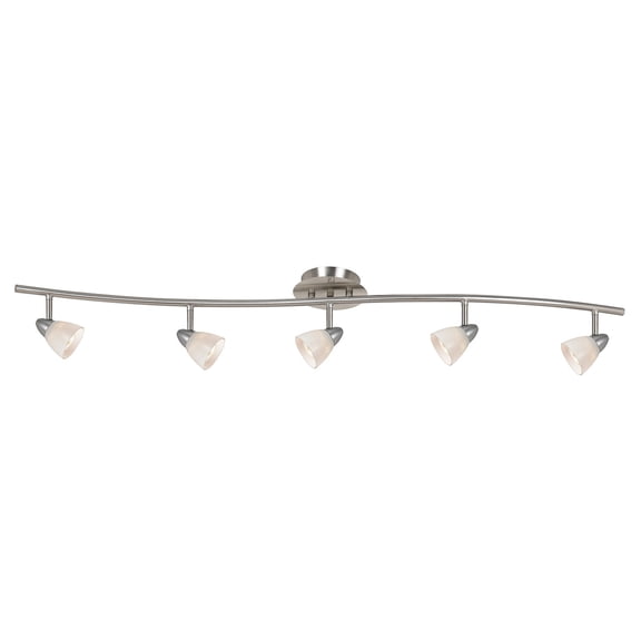 Serpentine 5 - Light Brushed Steel / Silver Track Lighting