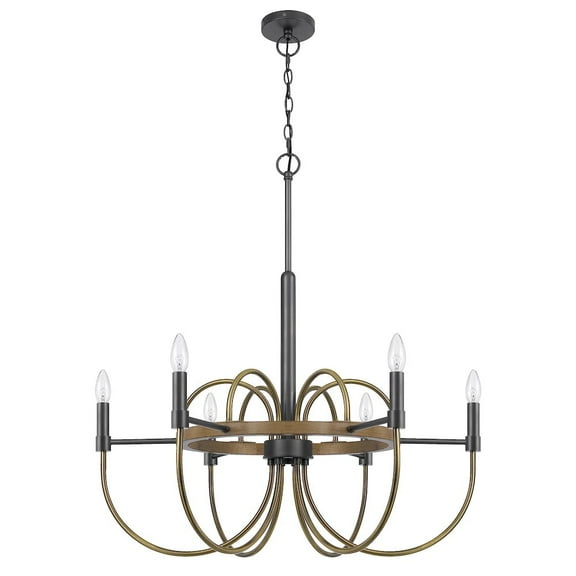 Cal Lighting Seagrove 60W X 6 Metal Chandelier