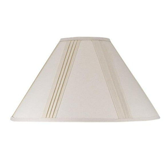Cal Lighting Coolie 20" Durable Fabric Lamp Shade with Rolled Trim in Off White
