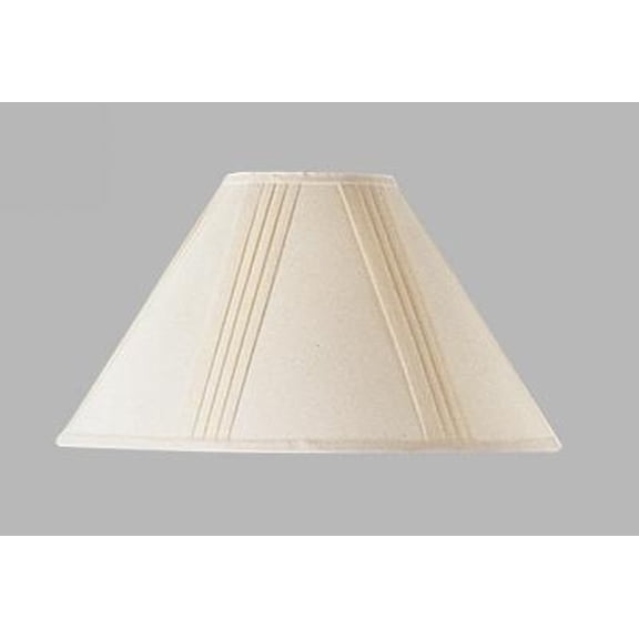 SH-1003-OW-Cal Lighting-Coolie - Side Pleated Linen Shade-12 Inches Tall and 19 Inches Wide