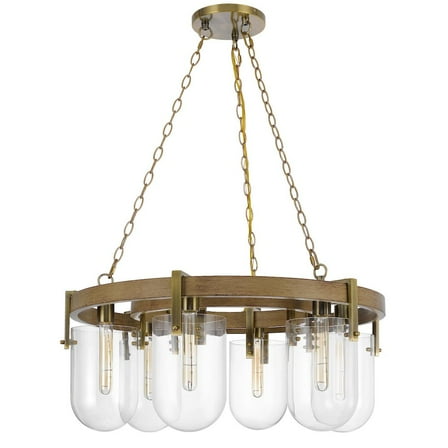 Cal Lighting Stovall 60W X 6 Metal/Glass Chandelier