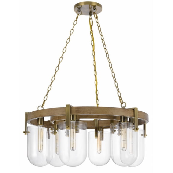 FX-3812-6 Cal Lighting Stovall - 6 Light Chandelier In Contemporary Style-14 Inches Tall and 30 Inches Wide