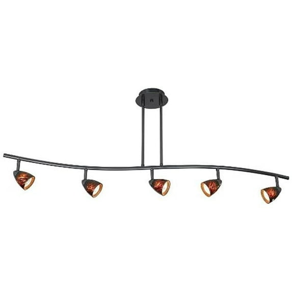 Cal Lighting Track Lighting, Burnt Glass & Dark Bronze