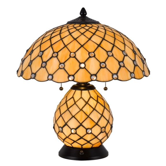 BO-3163TB-Cal Lighting-Valetta - 2 Light Table Lamp with Night Light In Traditional Style-18 Inches Tall and 16 Inches Wide