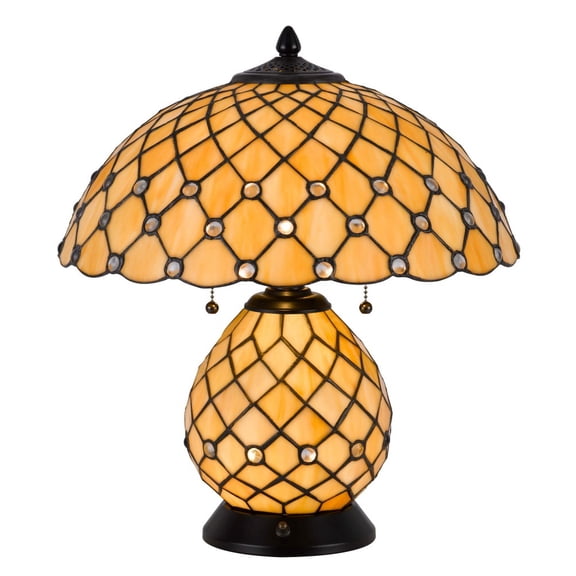 BO-3163TB-Cal Lighting-Valetta - 2 Light Table Lamp with Night Light In Traditional Style-18 Inches Tall and 16 Inches Wide