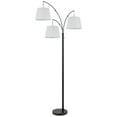 thumbnail image 1 of Cal Lighting 60W x 3 Vardon metal arc floor lamp with hardback fabric shade, 1 of 5