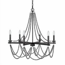 Cal Lighting 60W X 6 Ventura Metal Beaded Chandelier