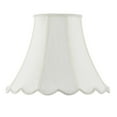 thumbnail image 1 of Cal Lighting Piped 13" Fabric Lamp Shade with Lined Interior in Eggshell White, 1 of 2