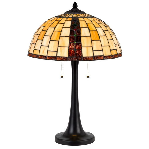 Cal Lighting 60W X 2 Whitton Tiffany Table Lamp