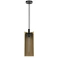 thumbnail image 1 of Cal Lighting Wigan Robber Wood Drop Pendant With Mesh Shade, 1 of 5