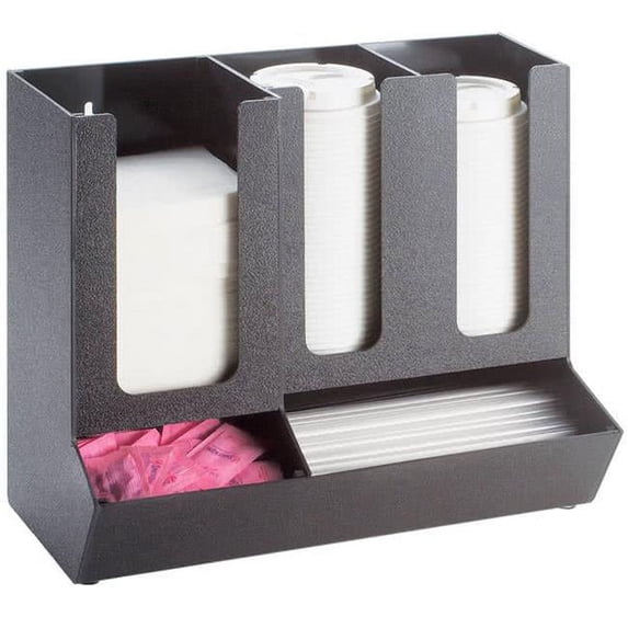 Cal Mil 1013 Straw & Lid Organizer - Black