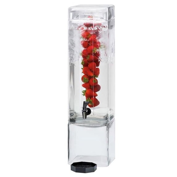 Cal Mil 1112-3INF 3 gal Beverage Dispenser with Infusion, Square - 7 x 9 x 26.5 in.