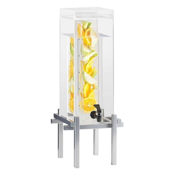Cal Mil 1132-3INF-74 3 gal Infusion Dispenser, Silver - 10.25 x 10.5 x 25.5 in.