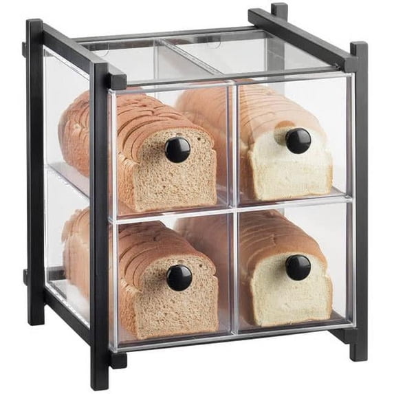 Cal Mil 1146-13 One by One Four Drawer Bread Display Case, Black - 14 x 14.75 x 15.625 in.