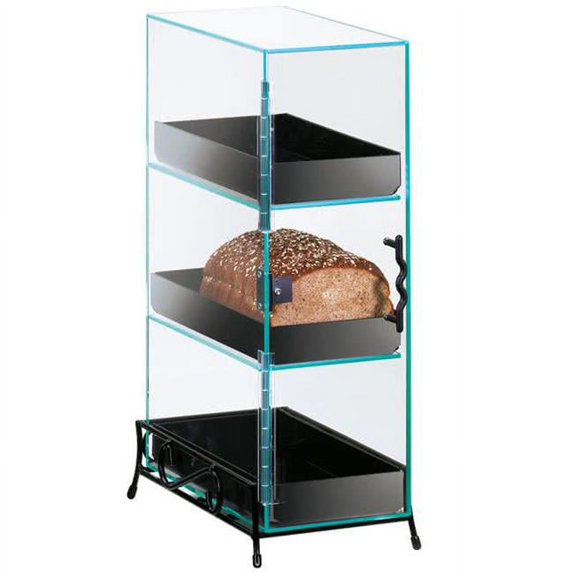 Cal Mil 1204-13 Classic Bread Box 3-Tier, Black
