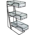 thumbnail image 1 of Cal Mil 1235-13-43 Black Frame 3 Tier Condiment Display with Faux Glass Bin, 1 of 1