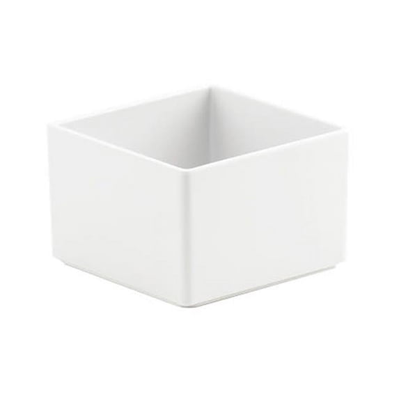 Cal Mil 1395-15M Cater Choice Melamine Box, White - 5 x 5 x 3 in.