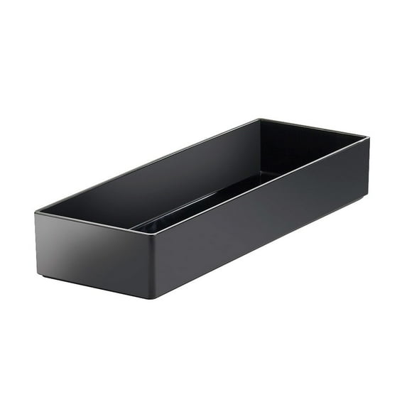Cal Mil 1397-13M Cater Choice Melamine Box, Black - 7 x 20 x 3 in.