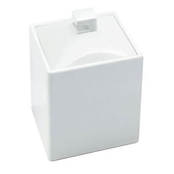 Cal Mil 1432-15 Eco Modern White Melamine Jar with Lid - 4 x 4 x 4 in.