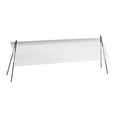 thumbnail image 1 of Cal Mil 1458-72 Acrylic Rectangular Sneeze Guard with Black Iron Wire Frame - 72 x 17.25 x 19 in., 1 of 1