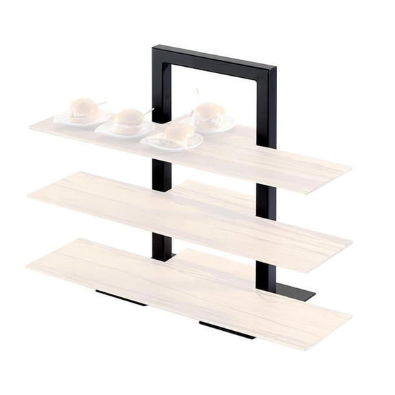 Cal Mil 1464-48 3-Tier Frame Stand, Brown - 18.25 x 11 x 25 in.