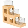 thumbnail image 1 of Cal Mil 1486 3-Tier Condiment Bamboo Jar Riser, Set of 3 - 5 x 14 x 13 in., 1 of 1