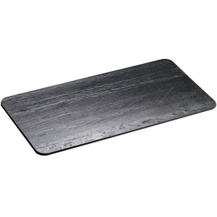 Cal Mil 1522-1020-65 Black Rectangular Slate Serving & Display Stone - 10 x 20 x .25 in.