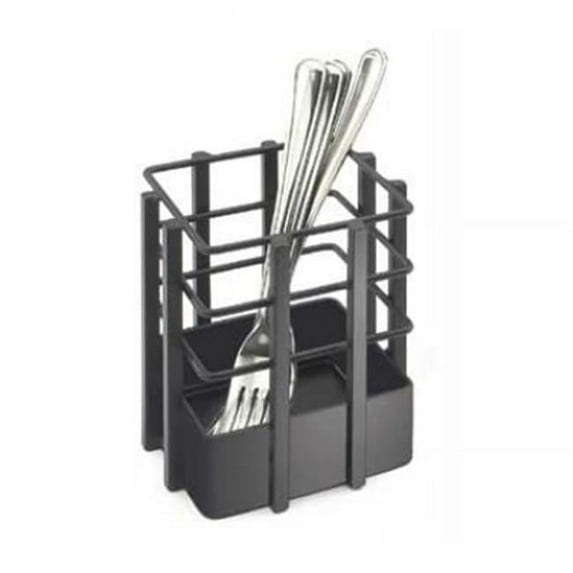 Cal Mil 1544-13 Soho Black Single Slot Metal Flatware Organizer - 4 x 4 x 4.5 in.