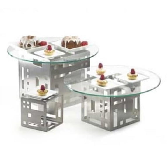 Cal Mil 1607-5-55 Squared Stainless Steel Cube Riser - 5 x 5 x 5 in.